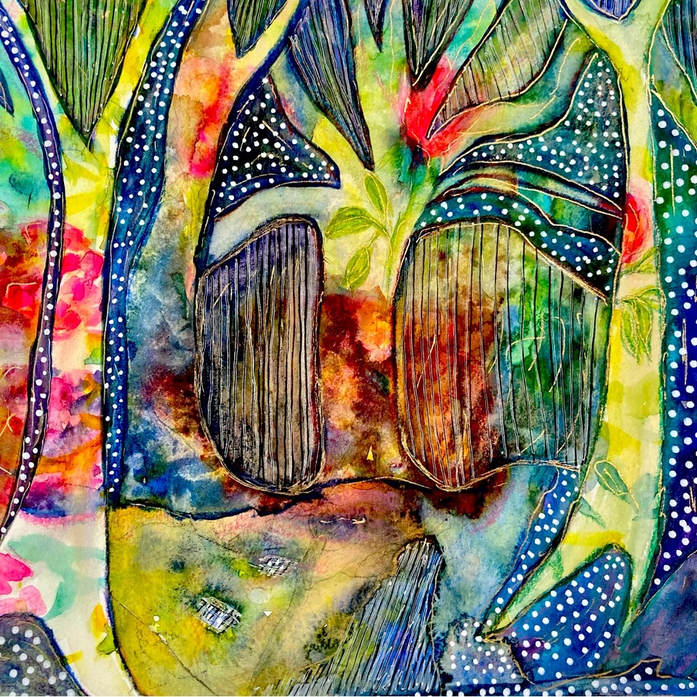 Fantasy Forest watercolor Art